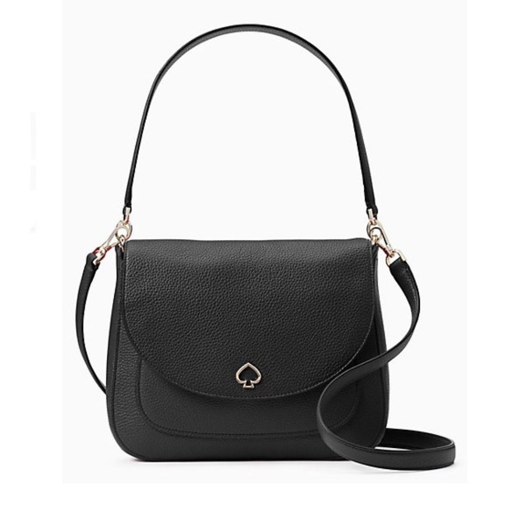 Kate Spade Kailee Flap Shoulder Bag Black NWT